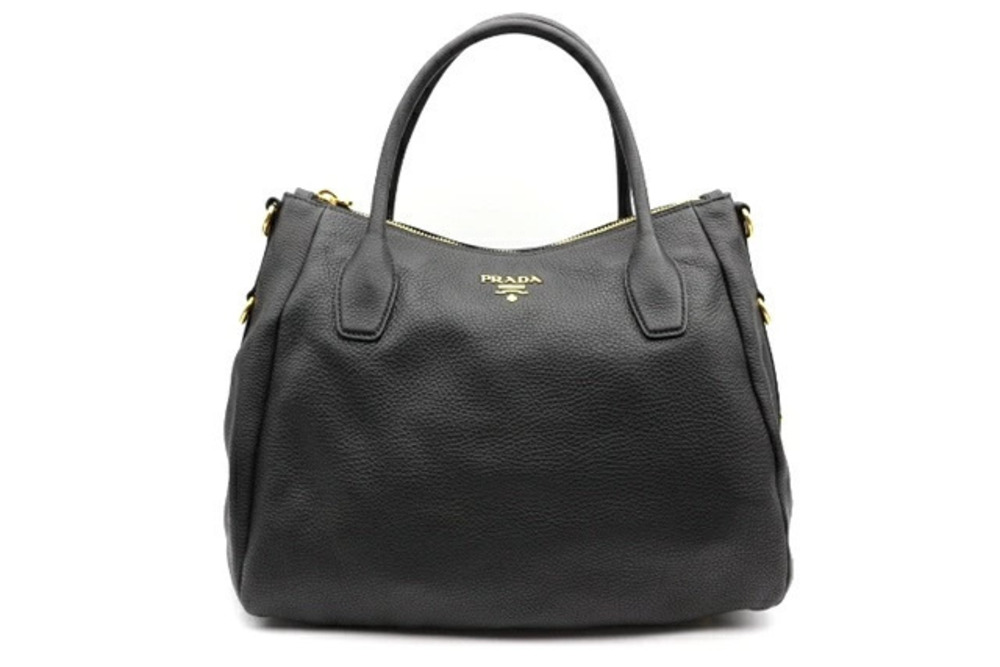 Prada Bag Shoulder Embossed Black